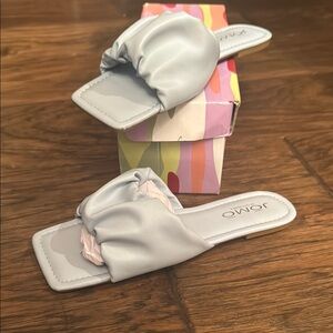 JOMO Light Blue Slide Sandals